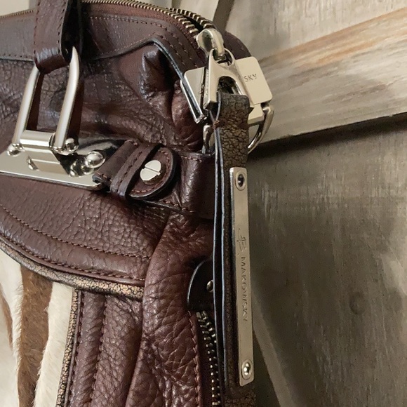 B MAKOWSKY  Leather and Calf Hair HANDBAG - Picture 3 of 13